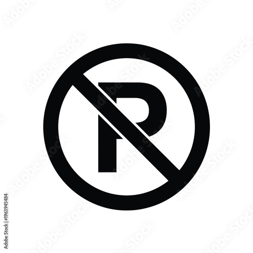 Free Download No parking sign illustration of vector graphic symbol for restricted parking areas - GFXLoad