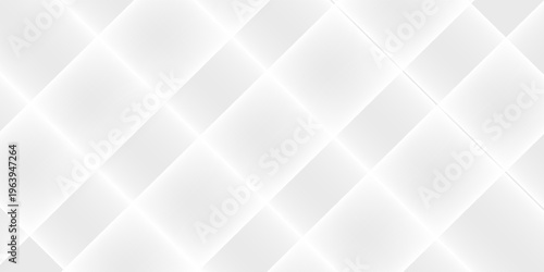White 3D Tiled Cube Background with Futuristic Geometric Design and Soft Light