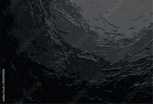 Abstract dark grey and black textured background with organic flowing liquid shapes