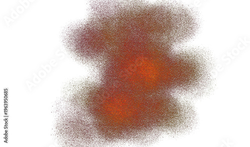 Abstract noisy grainy dust particles on transparent background. Grunge rough texture effect. Heavy noise and grain texture colorful overlay effect background. PNG image.