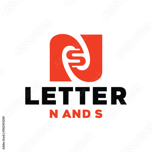 Letter N and S logo Business Design symbol Graphic Vector