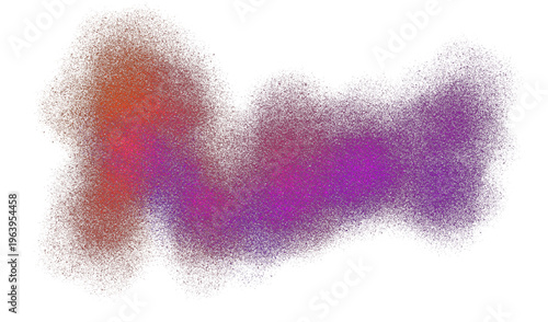 Abstract noisy grainy dust particles on transparent background. Grunge rough texture effect. Heavy noise and grain texture colorful overlay effect background. PNG image.