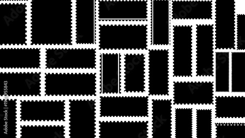 blank postage stamp borders form an abstract pattern a versatile graphic resource for backgrounds and creative design.