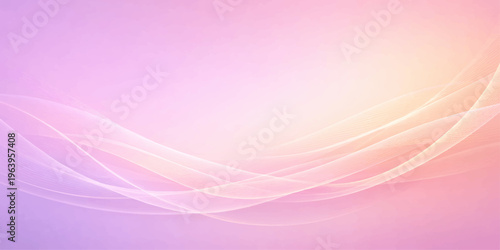 An abstract pink and purple background illustration featuring smooth gradient waves and bright light curves with flowing lines to create a decorative vector texture