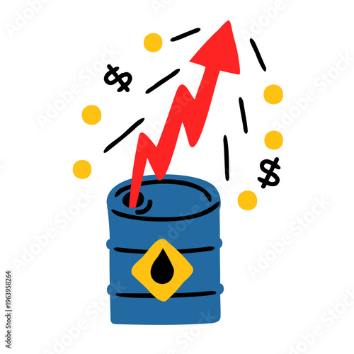 Hand Drawn Illustration of Price Hike