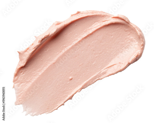 Pink Cosmetic Cream Smear Isolated