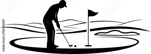 Golf silhouette vector illustration