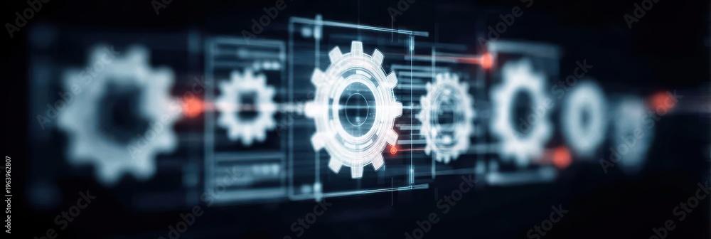 Fototapeta premium Expert management of a digital system involves a specific tool or software to ensure each technology based solution has high performance.