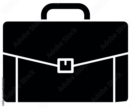  Briefcase icon black icon on white background vector