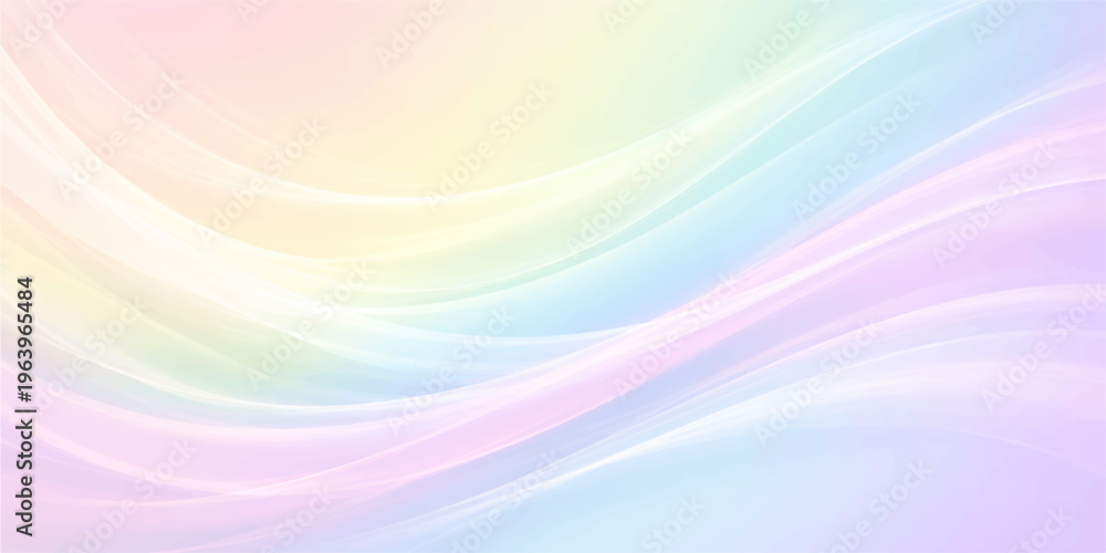 Fototapeta premium Bright abstract background with colorful rainbow waves and soft light curves creates a motion blur pattern for a modern wallpaper design