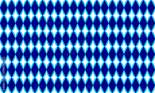 blue oval capsule and diamond block background, design for fabric print or t-shirt paint screening, rectangular