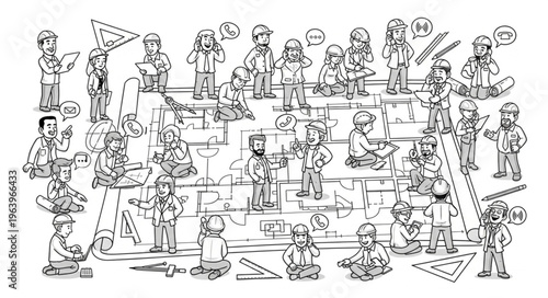 A Diverse Group of People Engaged in Various Activities.