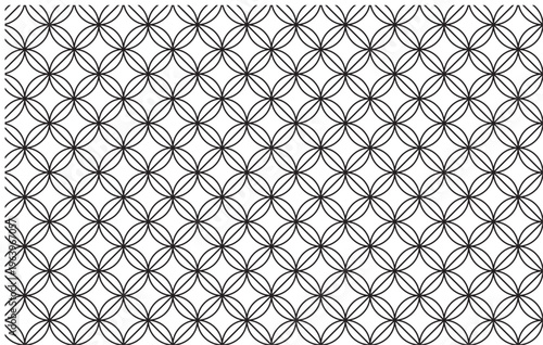 Seamless geometric circle pattern with minimal clean line art abstract style background, perfect for wallpaper, branding, packaging, and contemporary design projects.
