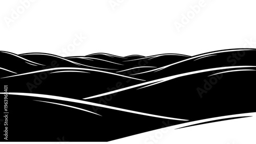 black hills landscape abstract illustration