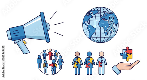 Global communication and teamwork concept.