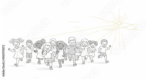 A Group of Adorable Baby Figurines in a Line.