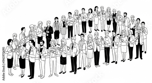 A Large Diverse Group of People Posed Together in a Studio Setting.