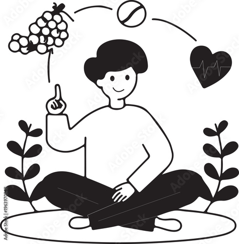 man with a heart