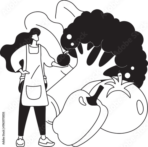 vector illustration of an abstract human