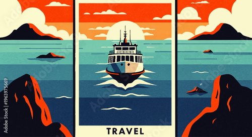 Discover the World A Serene Ferry Journey Across Calm Waters, Embracing the Spirit of Travel