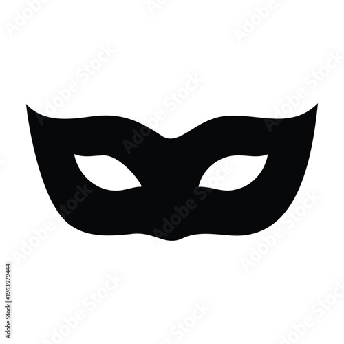 Mask silhouette vector flat design on white background.
