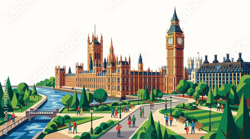 Big Ben and Houses of Parliament London.