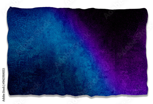 Abstract textured gradient background with blue and purple tones on a rough grunge surface. Modern artistic backdrop with vibrant color blend and distressed edges, perfect for posters, banners,