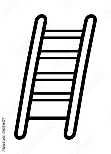 A simple ladder icon representing career growth, progress, and success. Minimalist vector illustration for business presentations, websites, and infographics.