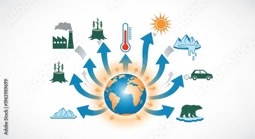 Global Warming and Climate Change Effects on the Earth.
