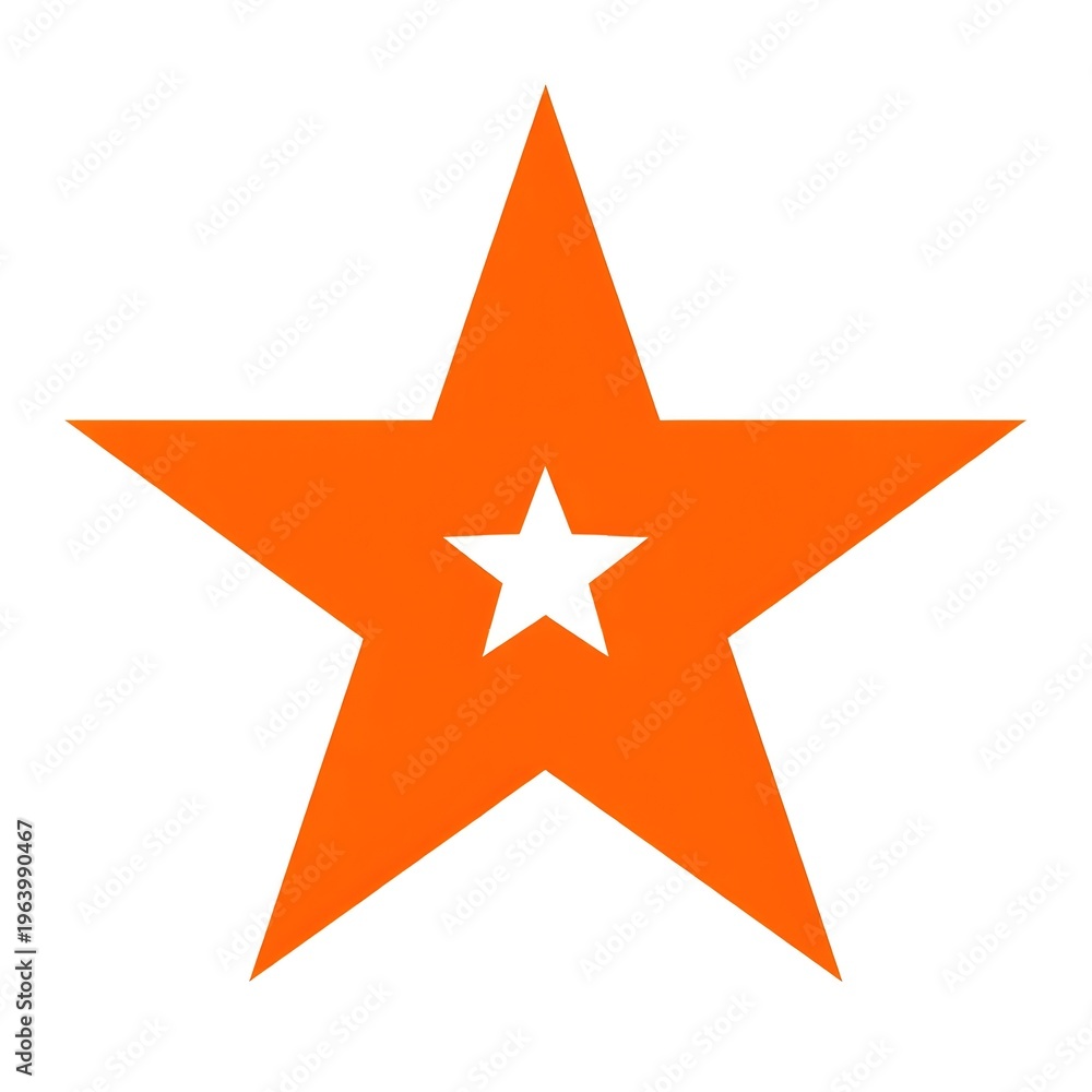 Obraz premium red star on white