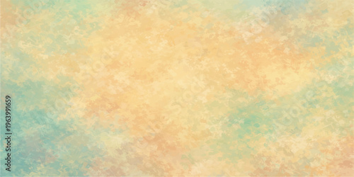 Abstract an artistic watercolor background of soft, blended hues of blue, green, and orange.