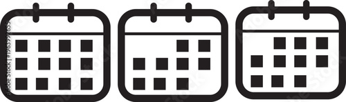 Calendar icons set. Calender symbol. Calendar vector icon. Deadline. Date. Calendar glyph icon. Simple solid style. Date, planner, pictogram, day
