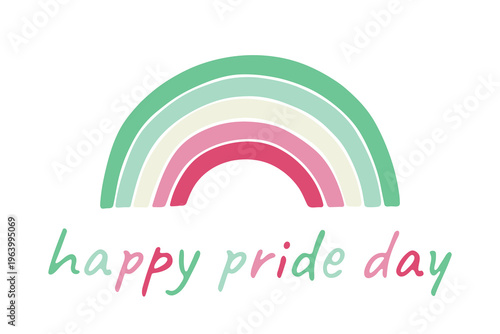 Colorful rainbow shape Abrosexual pride flag Happy pride day LGBTQIA community Pride Month Vector hand drawn doodle for posters, stickers, logo, cards