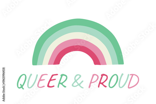 Colorful rainbow shape Abrosexual pride flag Happy pride day LGBTQIA community Pride Month Vector hand drawn doodle for posters, stickers, logo, cards