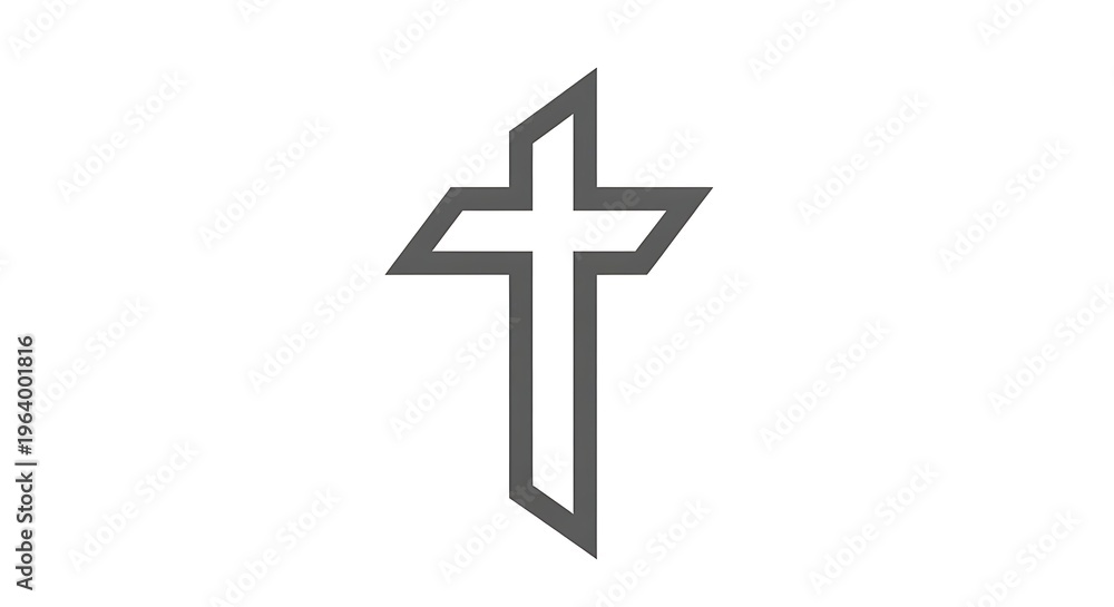 Fototapeta premium Geometric cross symbol