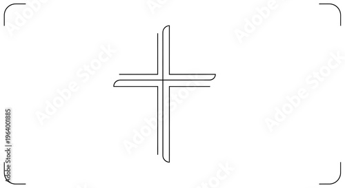 Minimalist christian cross symbol