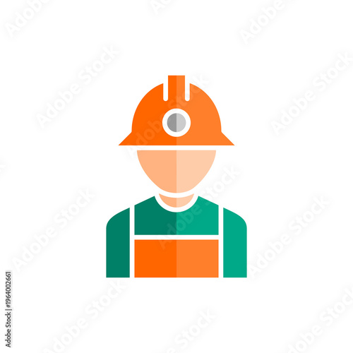 Construction Worker with Helmet Icon Avatar Symbol