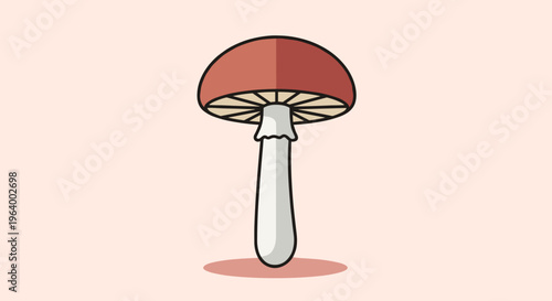 Simple Illustration of a Mushroom.