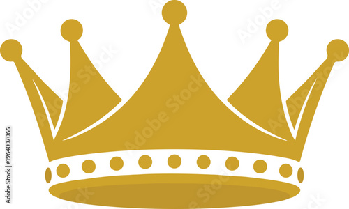 Golden royal crown silhouette symbol representing luxury authority and prestige concept