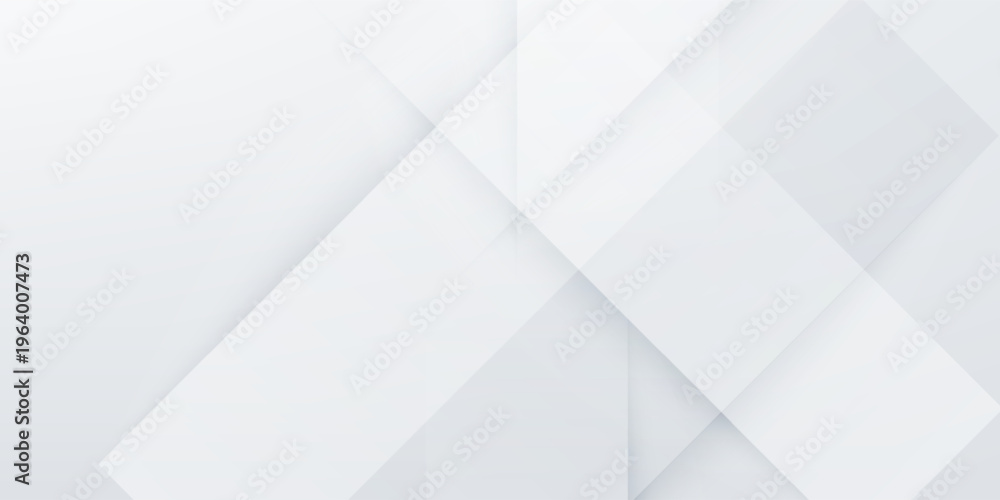 Fototapeta premium Abstract White and Gray Geometric Minimalist Layered Background. Suit for banner, web, brochure, pamflet and presentation
