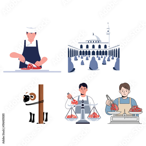 Eid al-Adha meat cutting and distribution, Eid al-Adha traditions and customs