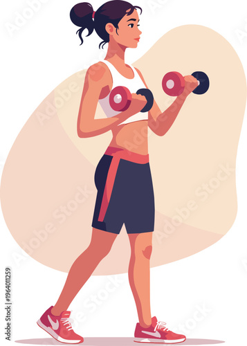 uomo o donna in palestra alzano pesi per esercizio fisico e muscoli vettoriale