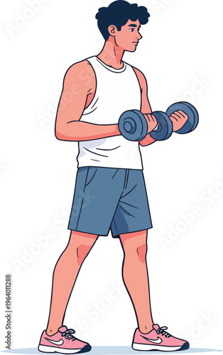 uomo o donna in palestra alzano pesi per esercizio fisico e muscoli vettoriale