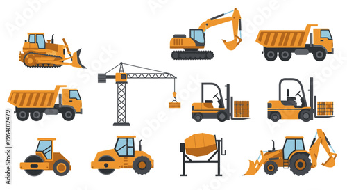 Collection of heavy construction vehicles 1.
