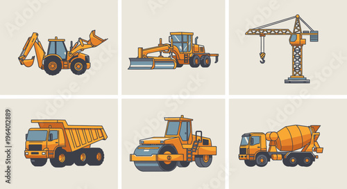 Heavy construction vehicles and equipment 9.
