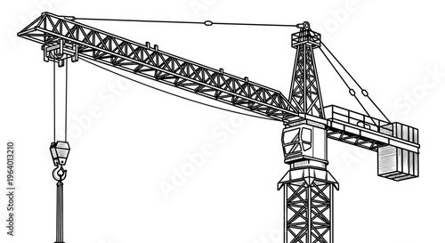 Large Construction Crane Tower Machine.