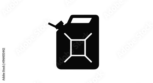 Vector illustration of jerrycan icon, fuel container symbol, gasoline canister vector illustration