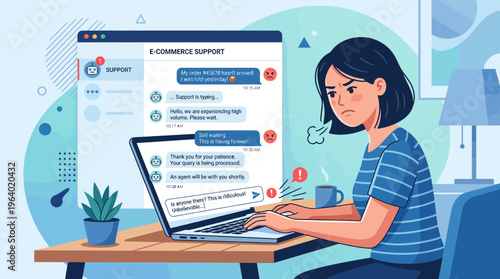 Angry Customer Complaining to Online Support Chatbot About Late Order