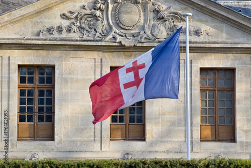  Flag of Free France with the Lorraine Cross
