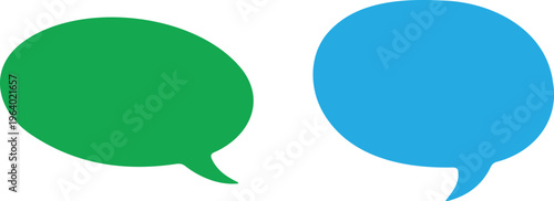 Green thought bubble with a blue question mark
